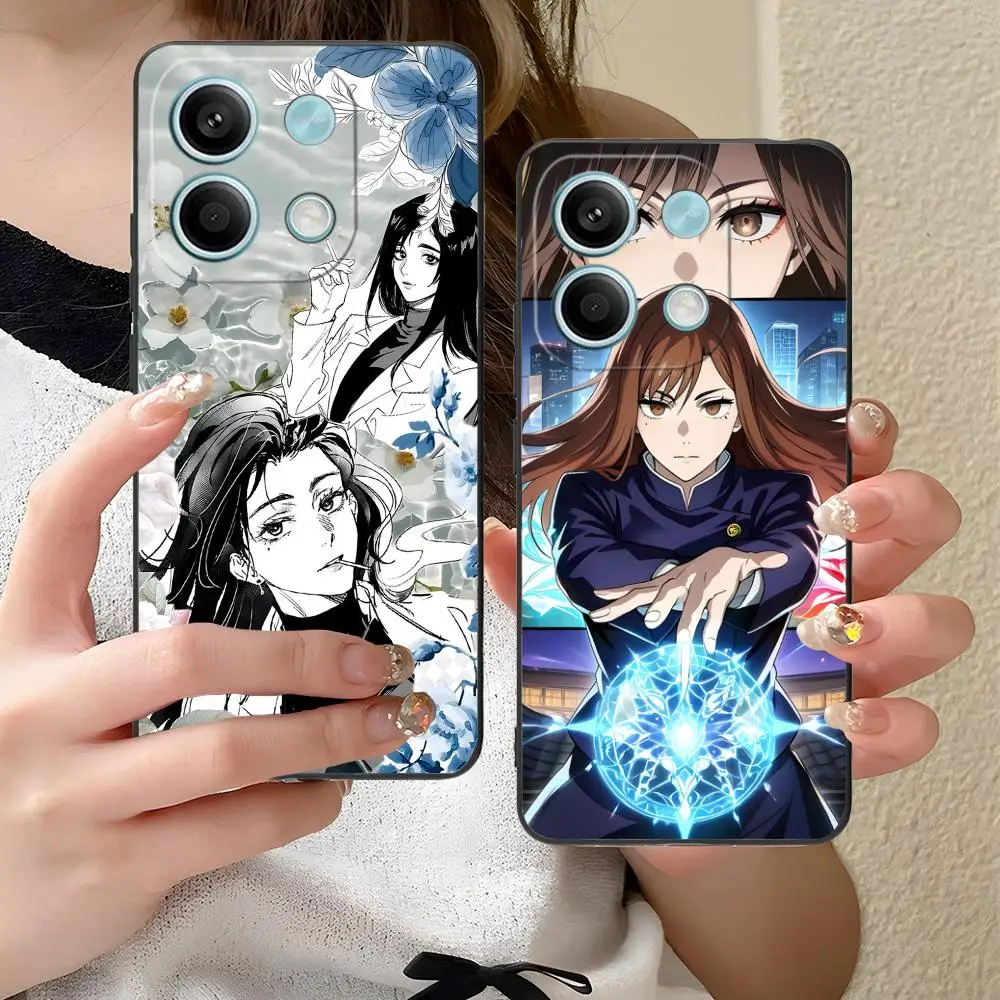 

Чехол для телефона Jujutsu Kaisen Shoko Leiri для Xiaomi Redmi Note 14 13 12 11 A5 3 2 1 Pro Plus 4G 5G с цветным принтом, чехол для мобильных телефонов