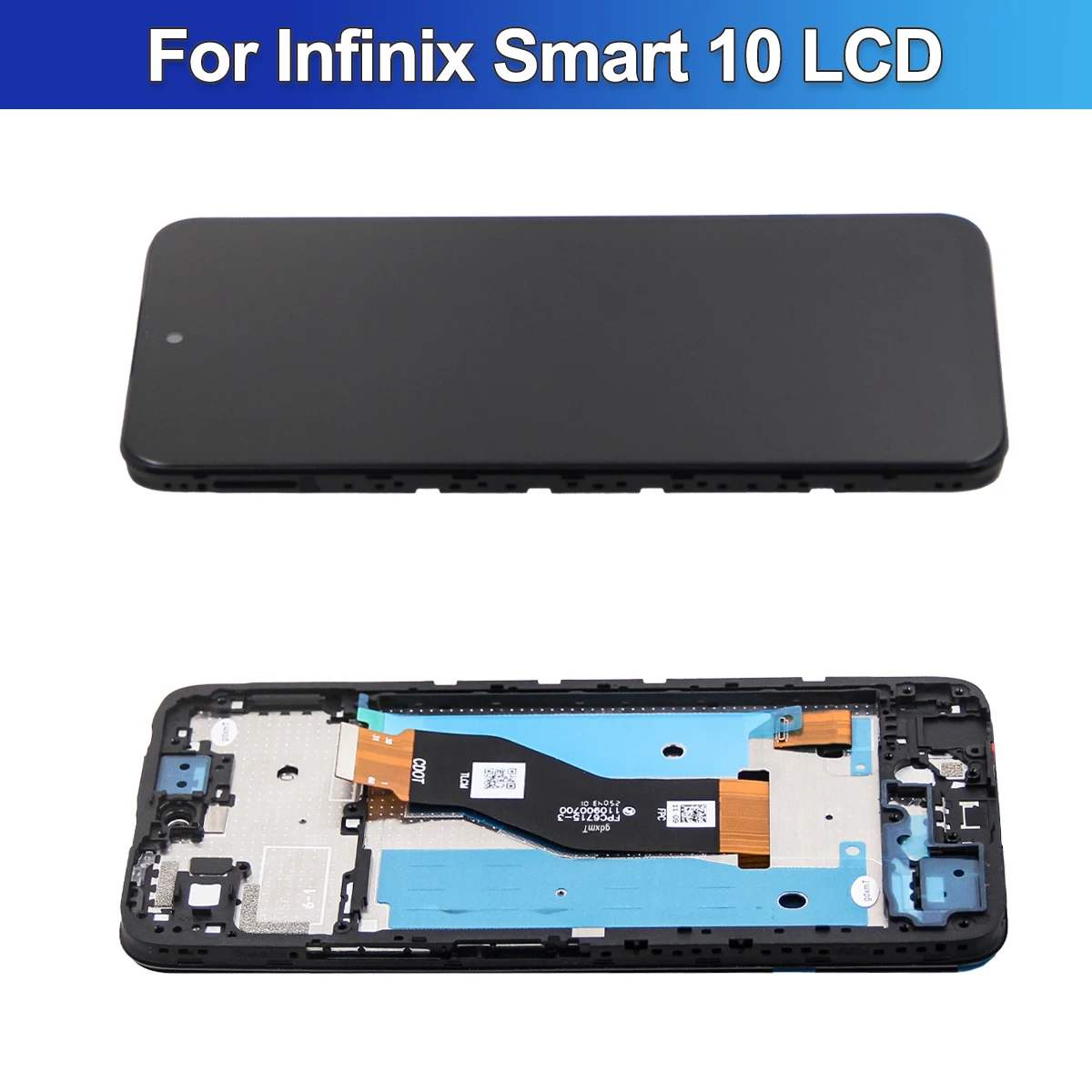 6.67'' For Infinix Smart 10 LCD X6725 LCD Display Touch Screen with Frame Assembly For Infinix Smart10 Display Replacemen