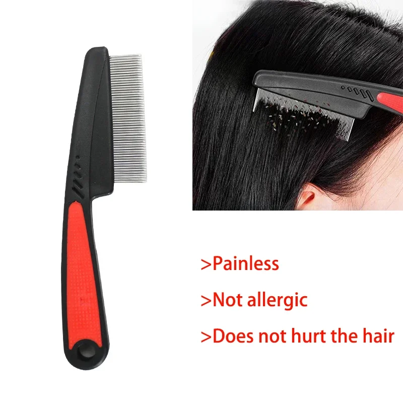 Head Lice Comb Lice Nit Removal Hair Comb Stainless Steel Fine Tooth Comb LiceComb Professional Head Lice Nit Removal HairComb