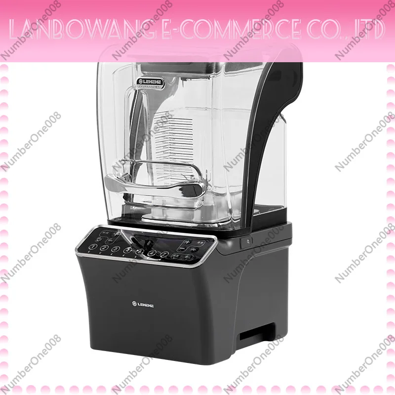 Commercial Automatic Blender with Cover Ice Crusher Juicer Dual-Pitcher Smoothie Maker for Bar Shop