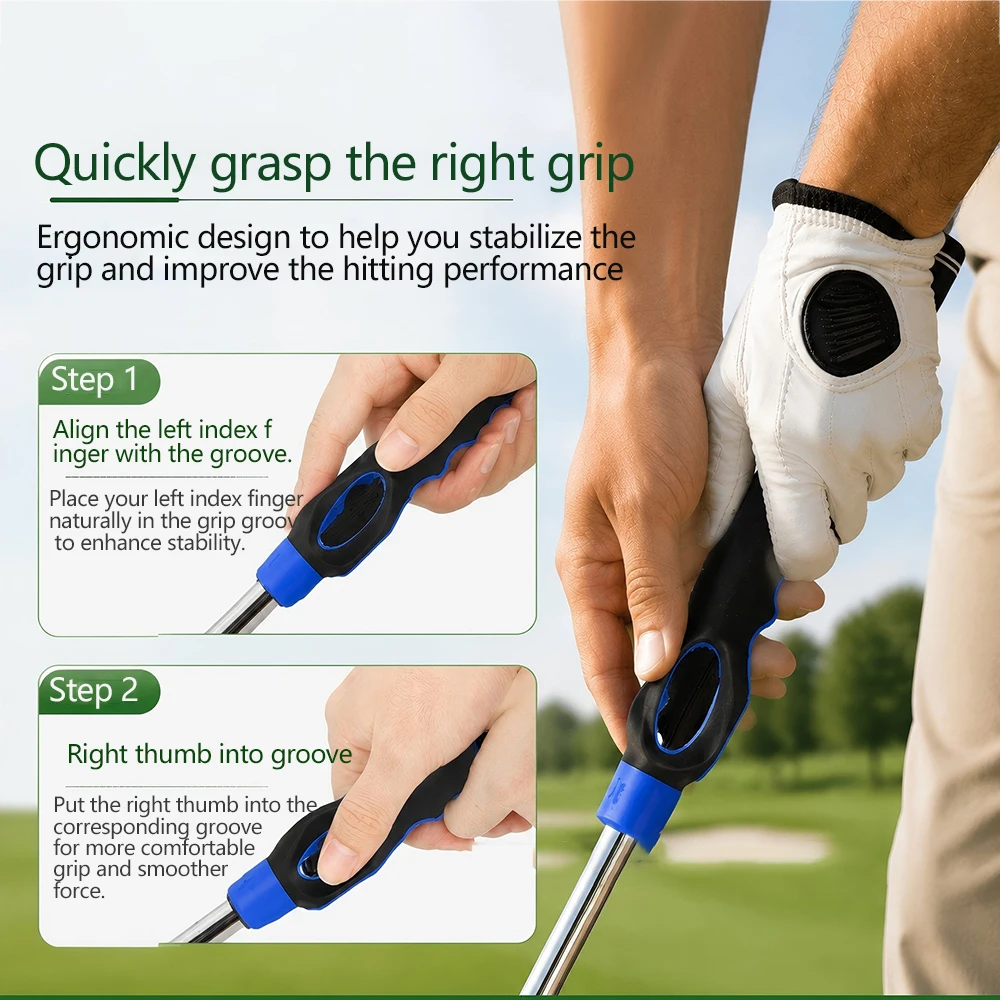 FzcSpeed 2 Stücke Golf-Schlägergriff-Trainer Haltungskorrektur Golf-Trainingshilfe Korrektur der Handposition Griffkorrekturgerät – Detail 5