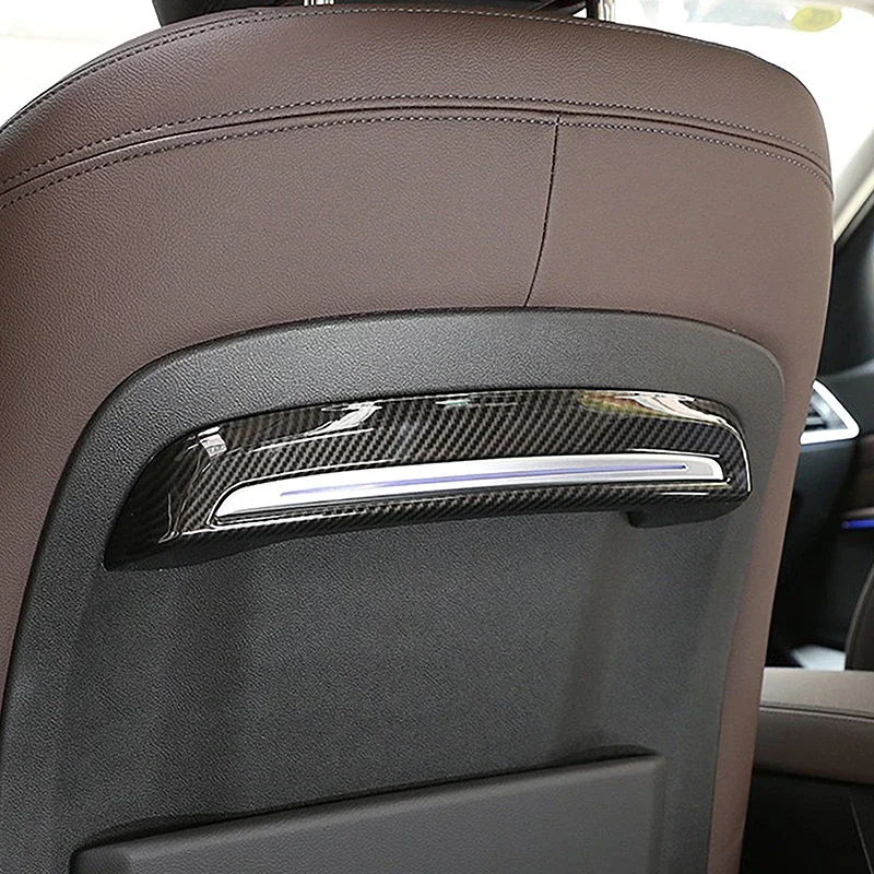 

For BMW 3 Series G20 G28 2020-2024 ABS Carbon Fiber Car Seat Back Decoration Frame Cover Trim Sticker Car Accessories