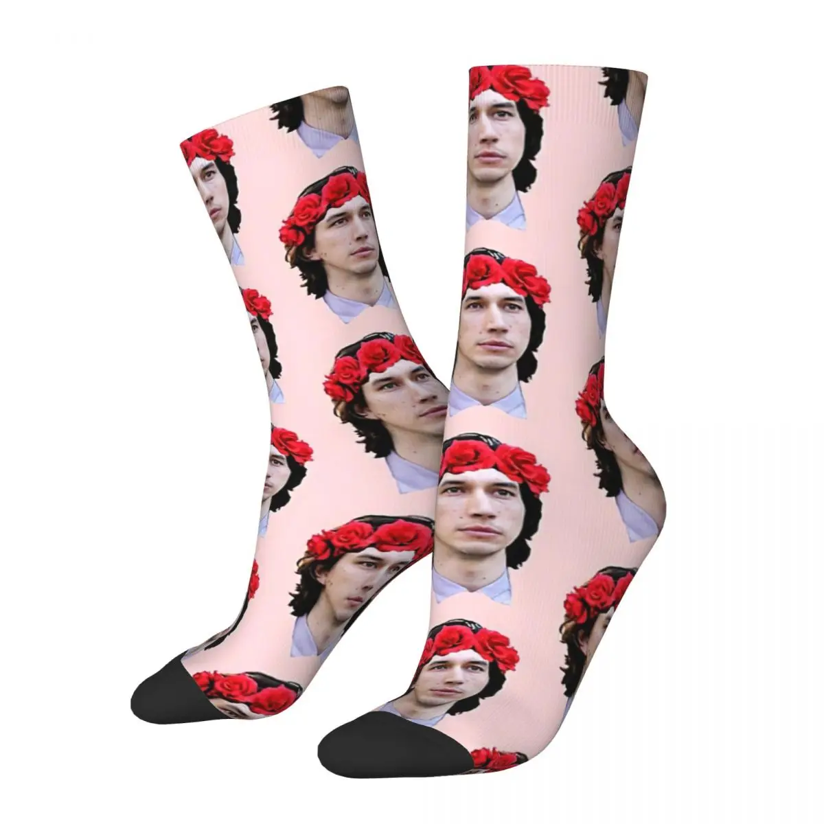 Adam Driver Flower Crown Adult Socks Unisex socks,men Socks women Socks