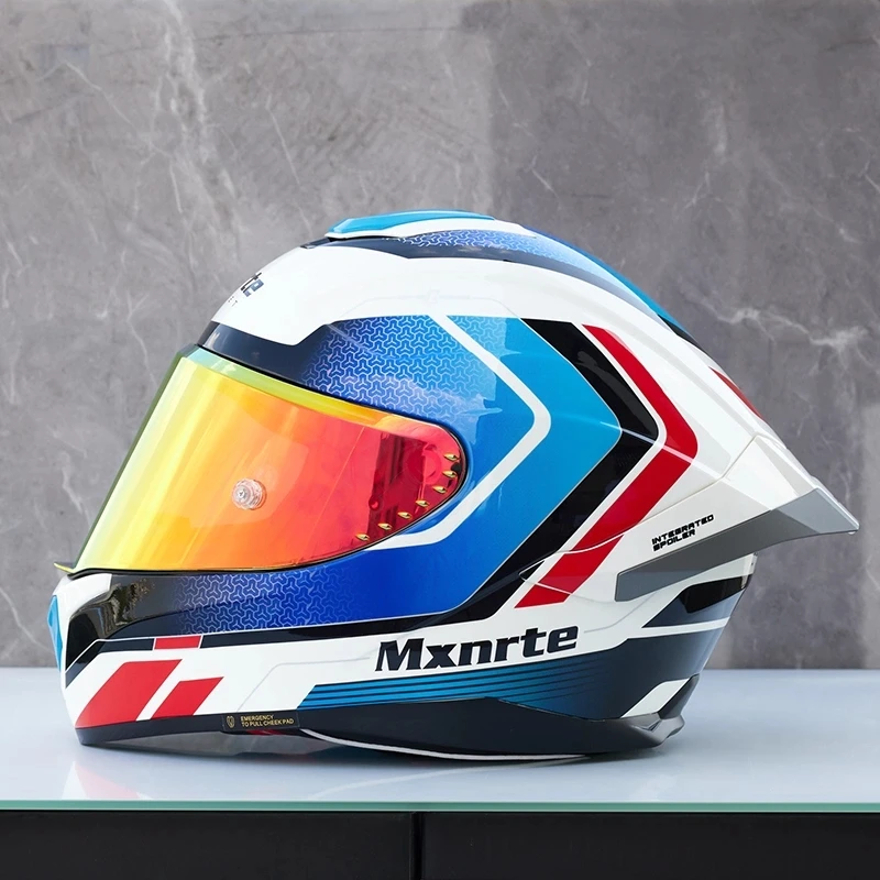 Orignal Mxnrte White Red Blue Dodge Helmet Men and Women Full Face Helmet Off-Road Safety Motorcycle Helmet Casque DOT Approved