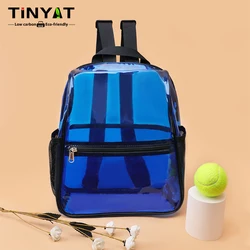 Minimalist Fashion Color Block Lightweight Large Capacity Transparent PVC Backpack for Students Teens Girls Boys Back to School