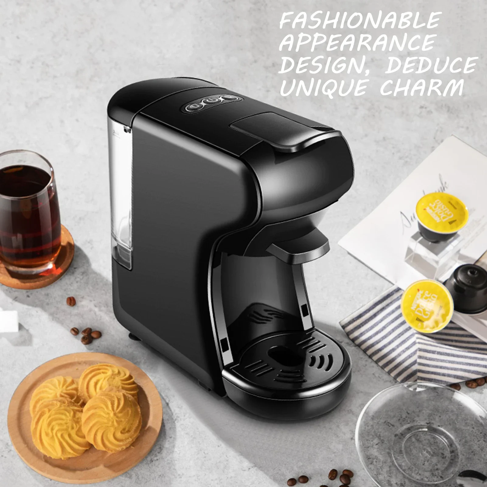 Machine à café Nespresso Dolce Gusto, 19 bars, 3 en 1, plusieurs Capsules, avec réservoir d'eau de 600ML