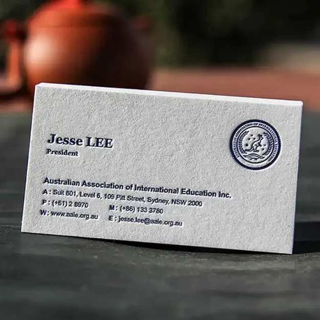 200PCS Custom Luxury Brand Name Gold Foil Printing Logo gold edges White Paper Visiting Business Card