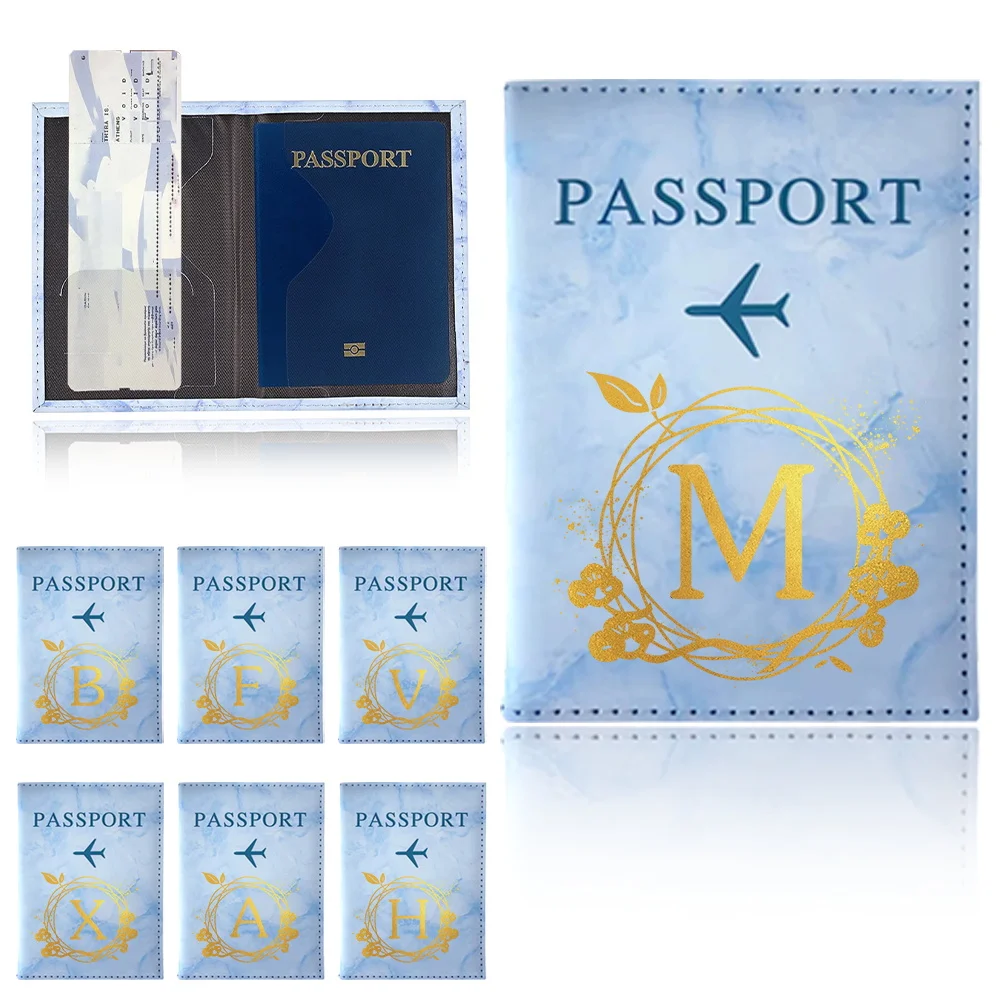 Passport Set Fashion Wallet Portable Credit Card Passport Storage Bag Travel Certificate Storage Accessories Wreath Series