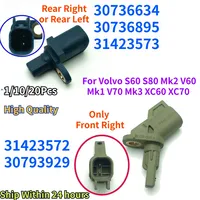 31423572 31423573 ABS Wheel Speed Sensor for Volvo S60 S80 Mk2 V60 Mk1 V70 Mk3 XC60 XC70 30736634 30793929 30736895