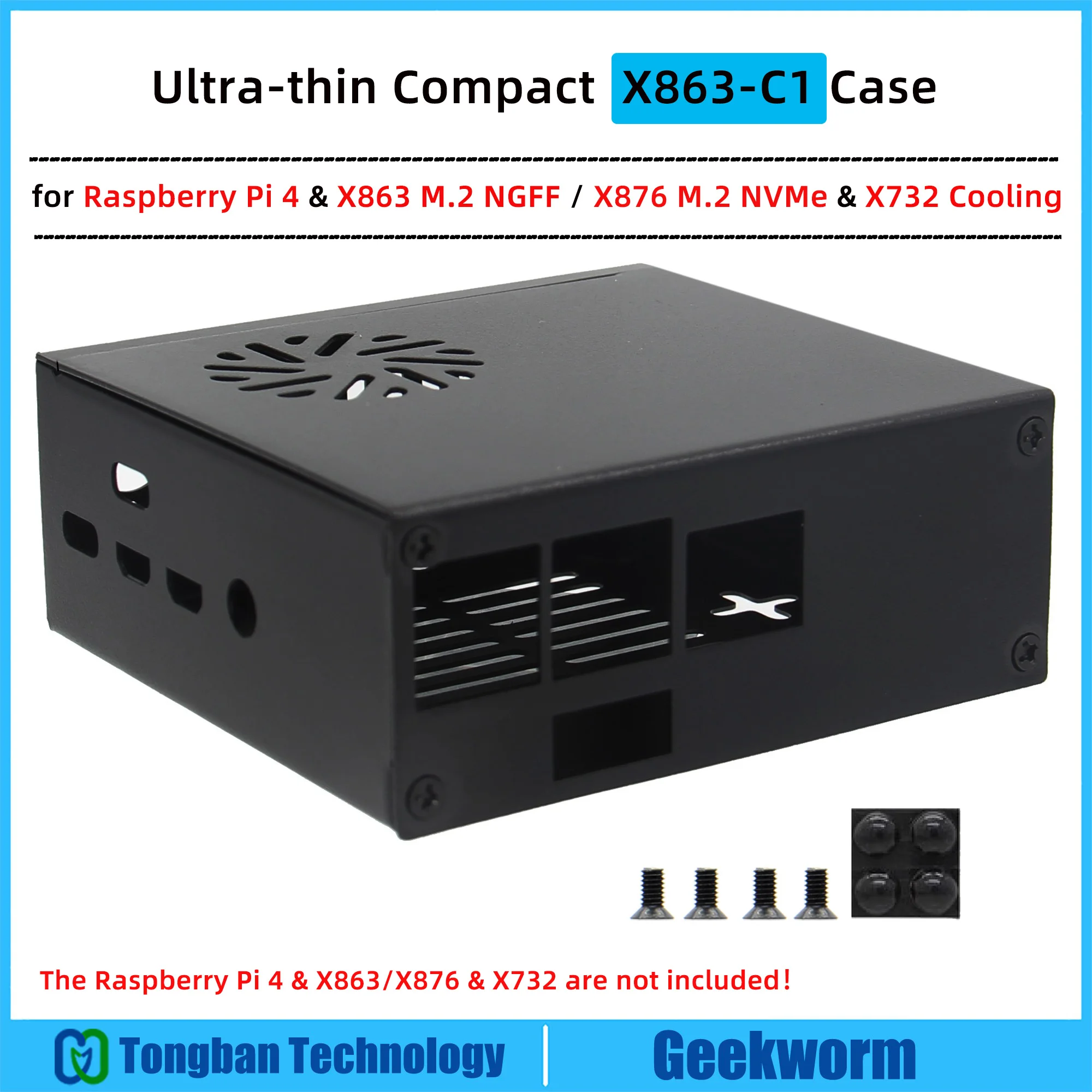 Geekworm X863-C1: تقييم شامل لغلاف المعالج المعدني لـ Raspberry Pi 4 مع دعم SATA وNVMe