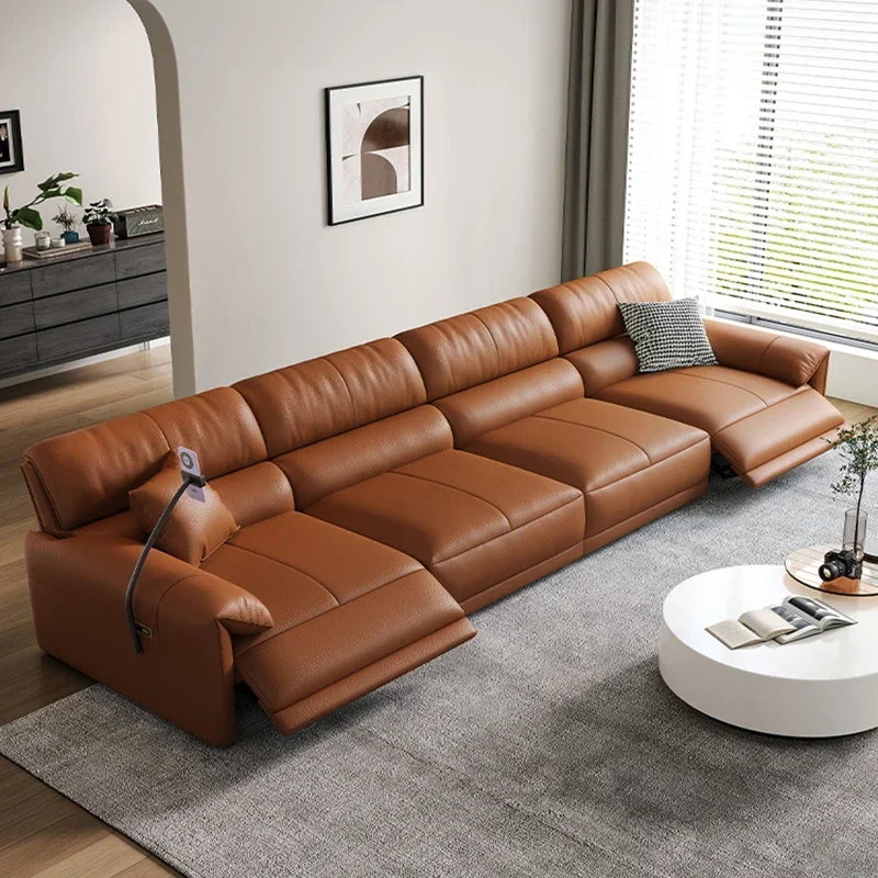 

Design Filler Brown Living Room Sofas Back Support Bedrooms Recliner Electric Sofa Luxury Modern Divani Per Soggiorno Furniture