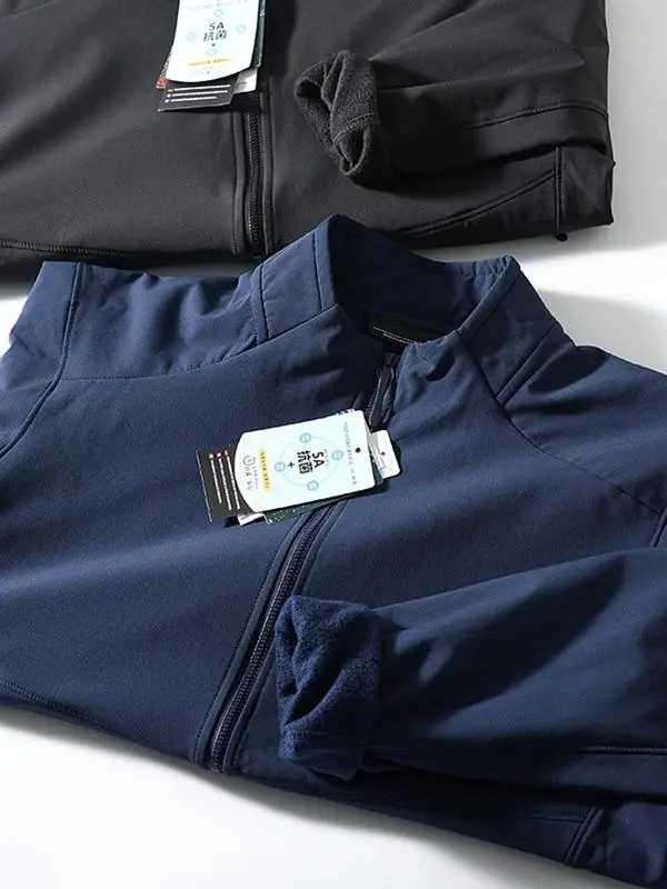 

Мужская легкая ветрозащитная теплая куртка с воротником-стойкой, модная городская модель с длинными рукавами на молнии