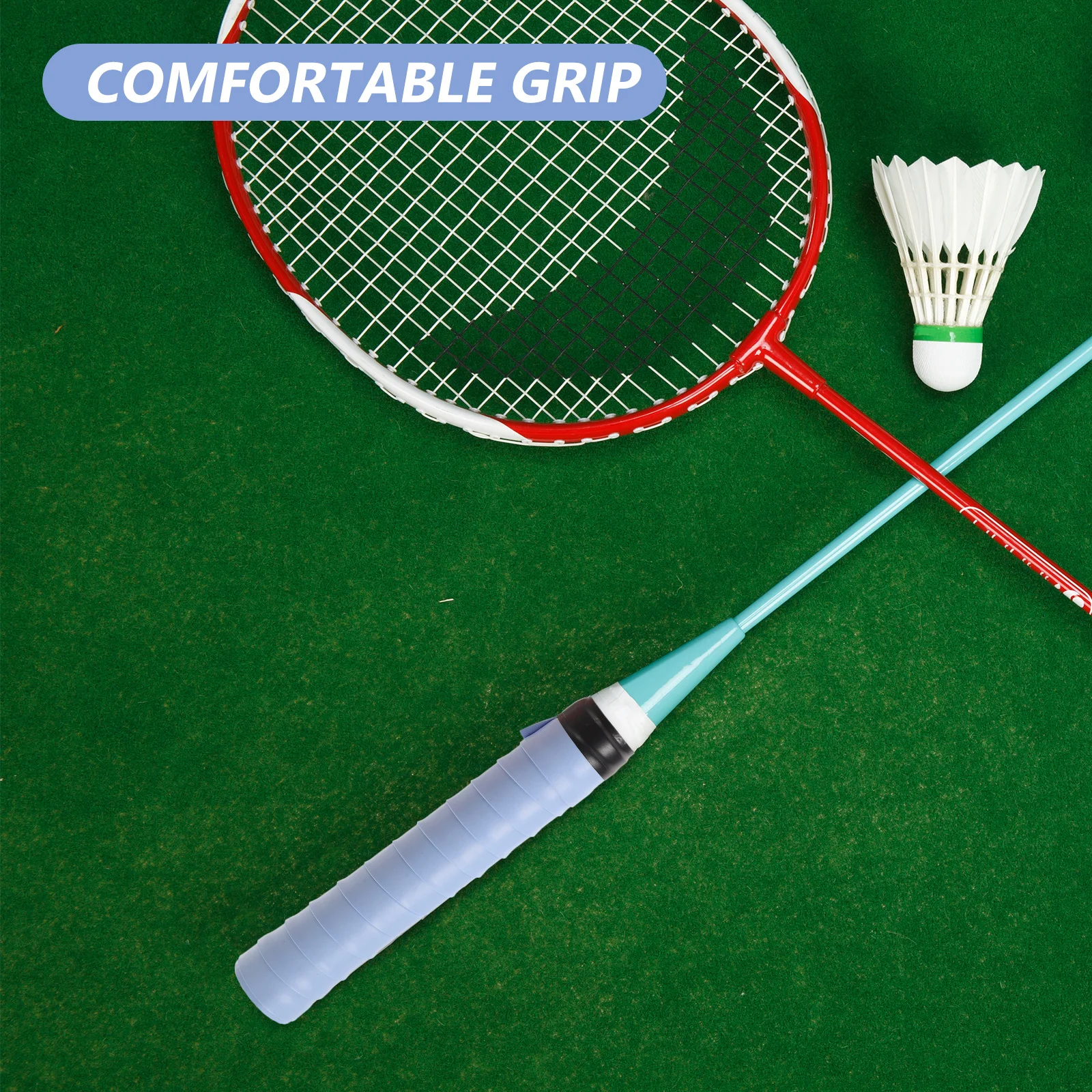 

6 Pairs Badminton Racket Grip Tape 6 Color Pu Absorbent Overgrip Nonporous Elastic Handle Wrap For Tennis Rackets – Sweat