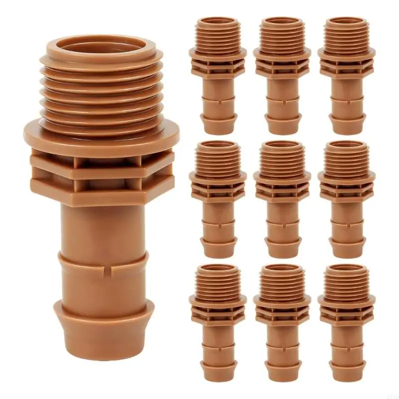 20Pcs 1/2x1/2 Plastic Barbed Threaded Adapters For Efficient Plant Watering And Sprinkler Systems 37JD