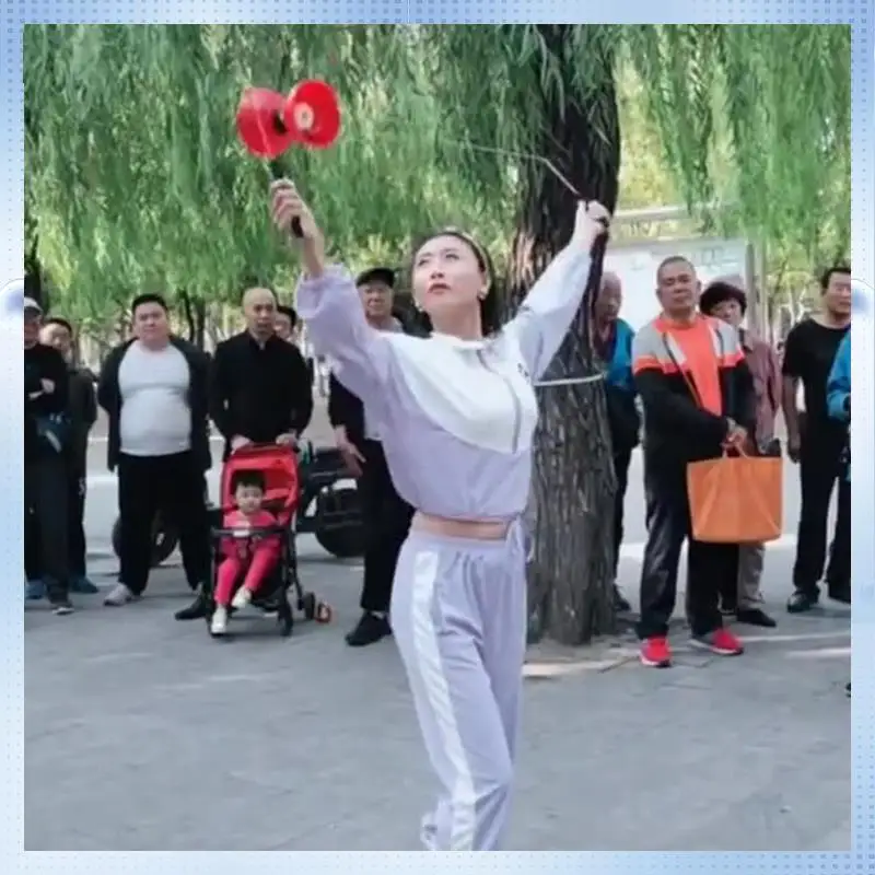 

ABHQ-Double-Headed Shaking Rod Diabolo Children's Students And The Elderly Outdoor Fitness Sensory Training Equipment