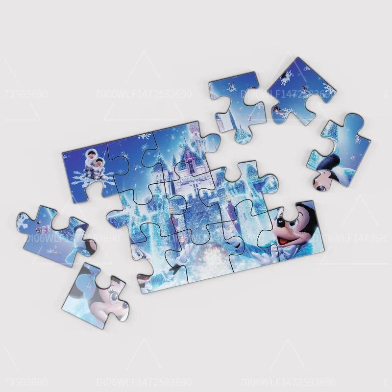 Jigsaw Puzzle Toys Disney Mickey Mouse 1000 PCS Wooden Puzzles Children's Educational Toys Adult Family Games Printed Clear Gift