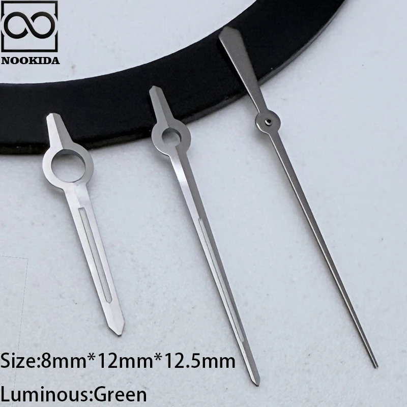 NOOKIDA NH35 Lancette dell'orologio color pistola Verde luminoso Fit NH35/NH36/4R/7S Movimento automatico Accessori per orologi meccanici Parti