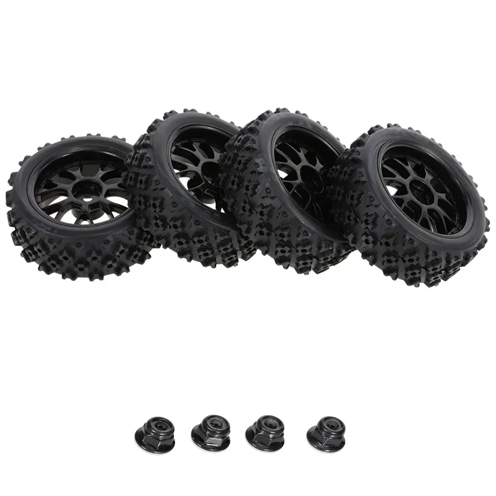 4PCS 65mm 1/10 On Road Tires & Wheels Rims 12mm Hex Hub for Redcat HPI Tamiya Exceed RC Touring Car HSP 144001 94123 94122 CS