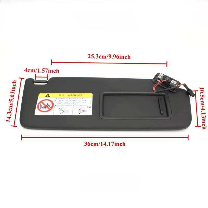 k05 5G0857551 5G0857552 Black Sunvisor For Skoda Octavia 3 A7 Superb MK3 Rapid For Seat Arona Ateca Ibiza ST 5GG857551 5GG857552