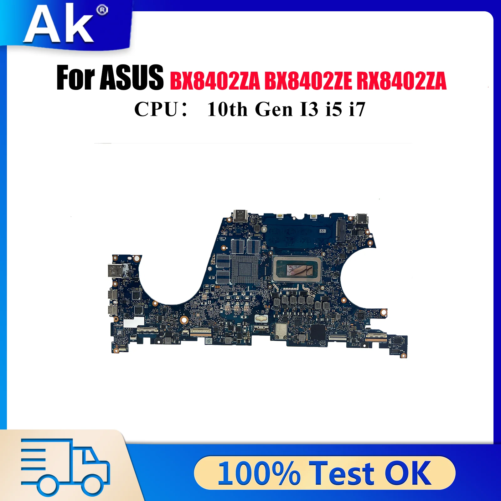 

UX8402ZA Материнская плата для ноутбука ASUS UX840ZE UX840ZA BX8402ZA UX840ZC RX8402ZA UX8402 BX8402ZE Материнская плата с 10-го поколения I3 i5 i7