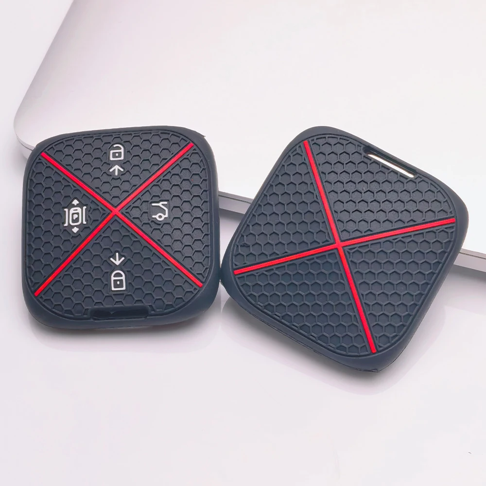 Key Fob Cover for Zeekr 001 Zeekr 009 Zeekr X Zeekr Anti-Scratch Shockproof Soft Grip Button Friendly Easy Install Car Accessory