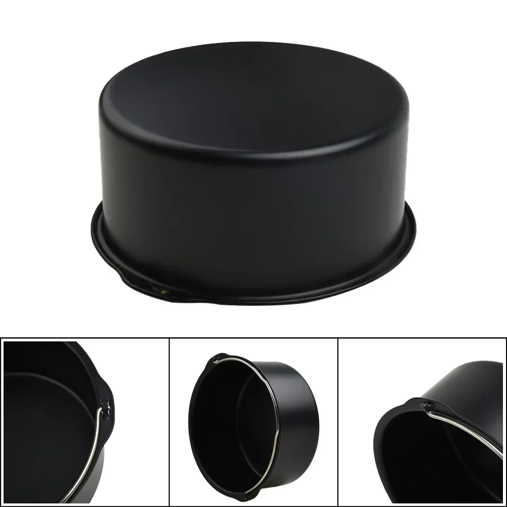 6/7/ 8Inch Round Cake Tins Carbon Steel Bakeware Air Fryer Basket With Handle Non Stick Baking Pan Tray Mold