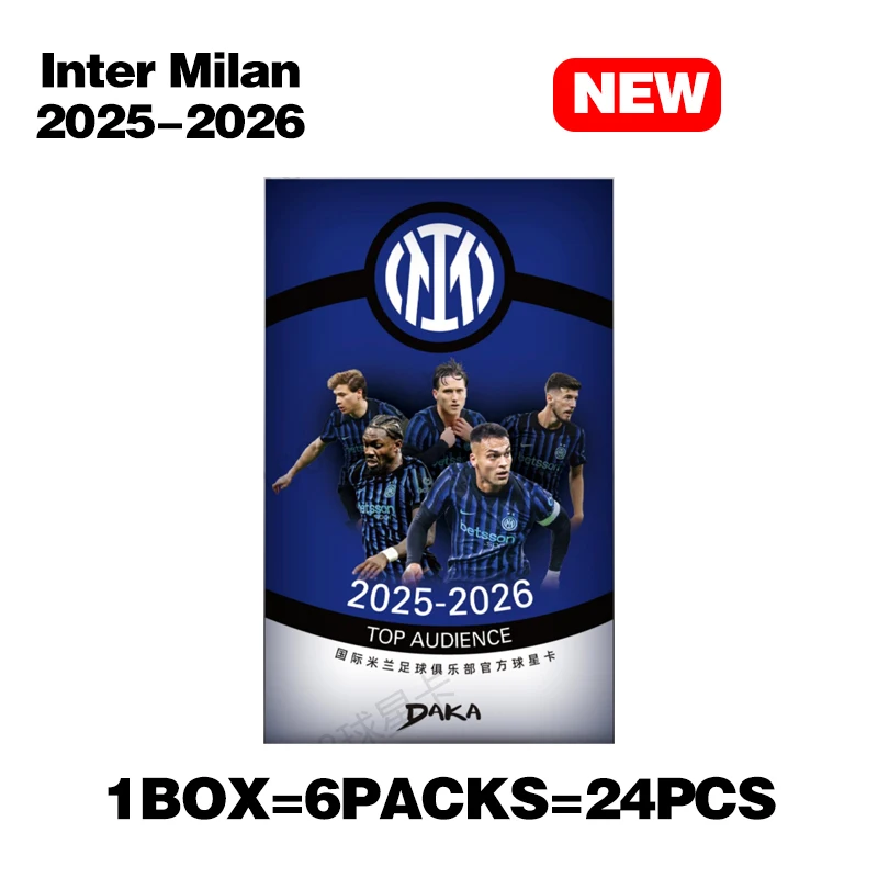 NIEUWE Daka Inter Milan Voetbal Collectiekaart 2025-2026 Real Madrid Barcelona Manchester Juventus Ale Star Speler Handtekeningkaart