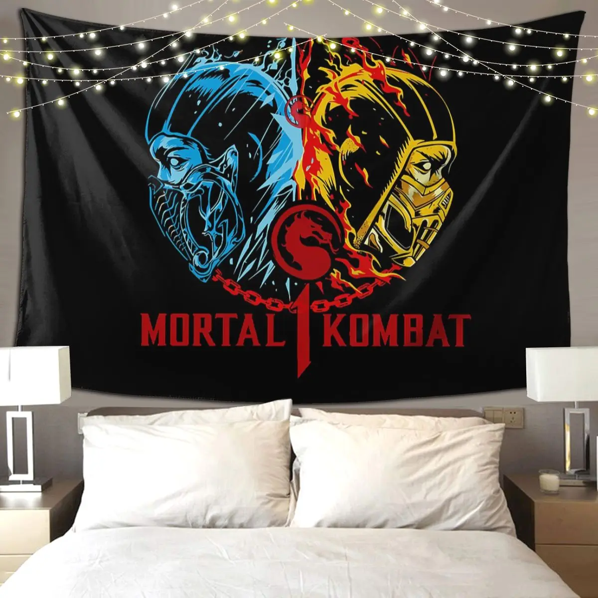 

Mortal Kombat One гобелен хиппи настенный эстетический домашний декор гобелены для гостиной спальни комната в общежитии