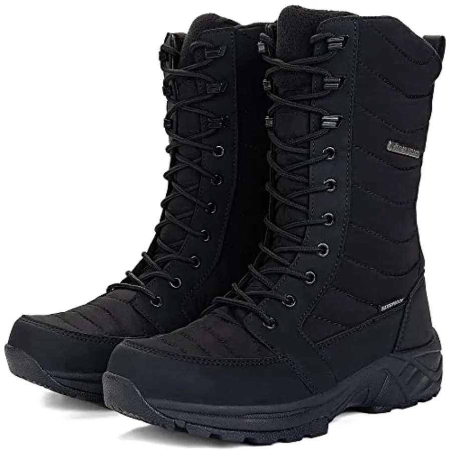 

Women's Waterproof Winter Sw Boots Warm Comfortable with Side Zipper - 2025 Fashion Lightweight Hiking boots for Cold Weather I