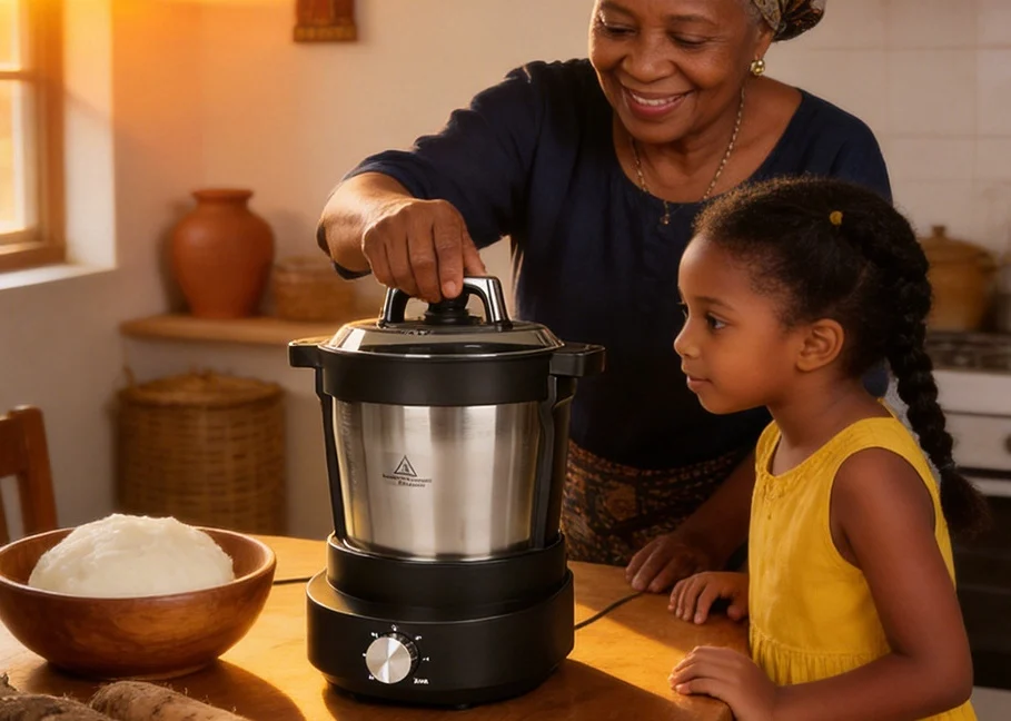 6L/12L Household Commercial Swallow Maker Africa 800W Cooking Mixing Pounded Yam Fufu Machine Premium 220V Swallow Banku Maker view 5