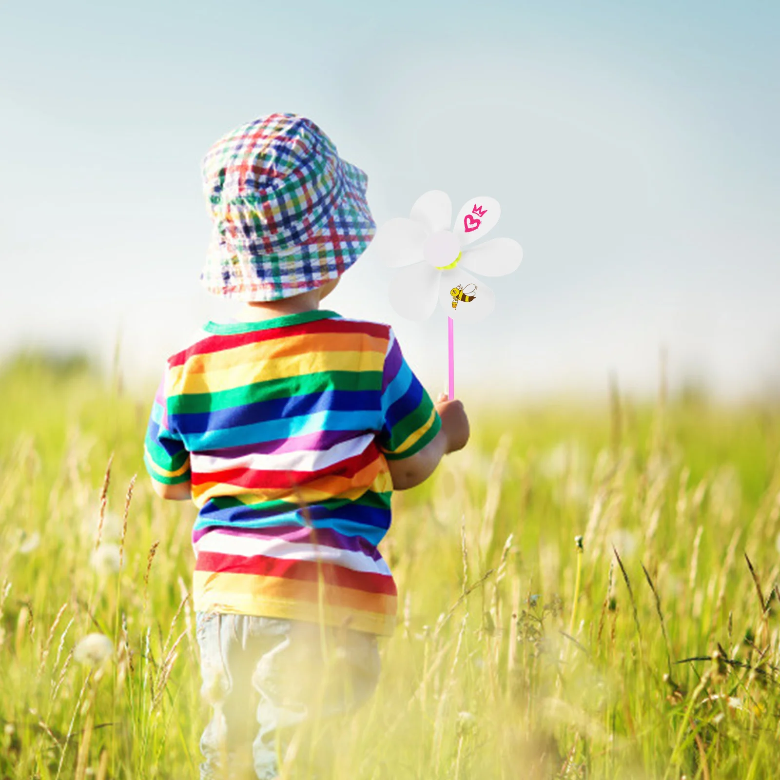 

10Pcs DIY Blank Pinwheels for Kids Unpainted Paper Pinwheels Outdoor Activities Kindergarten Decorations Hand Eye Coordination