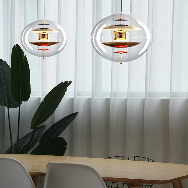 Danish Personality Spherical Planet Lamp Creative Nordic Cafe Tea Restaurant Bar Designer Chandelie