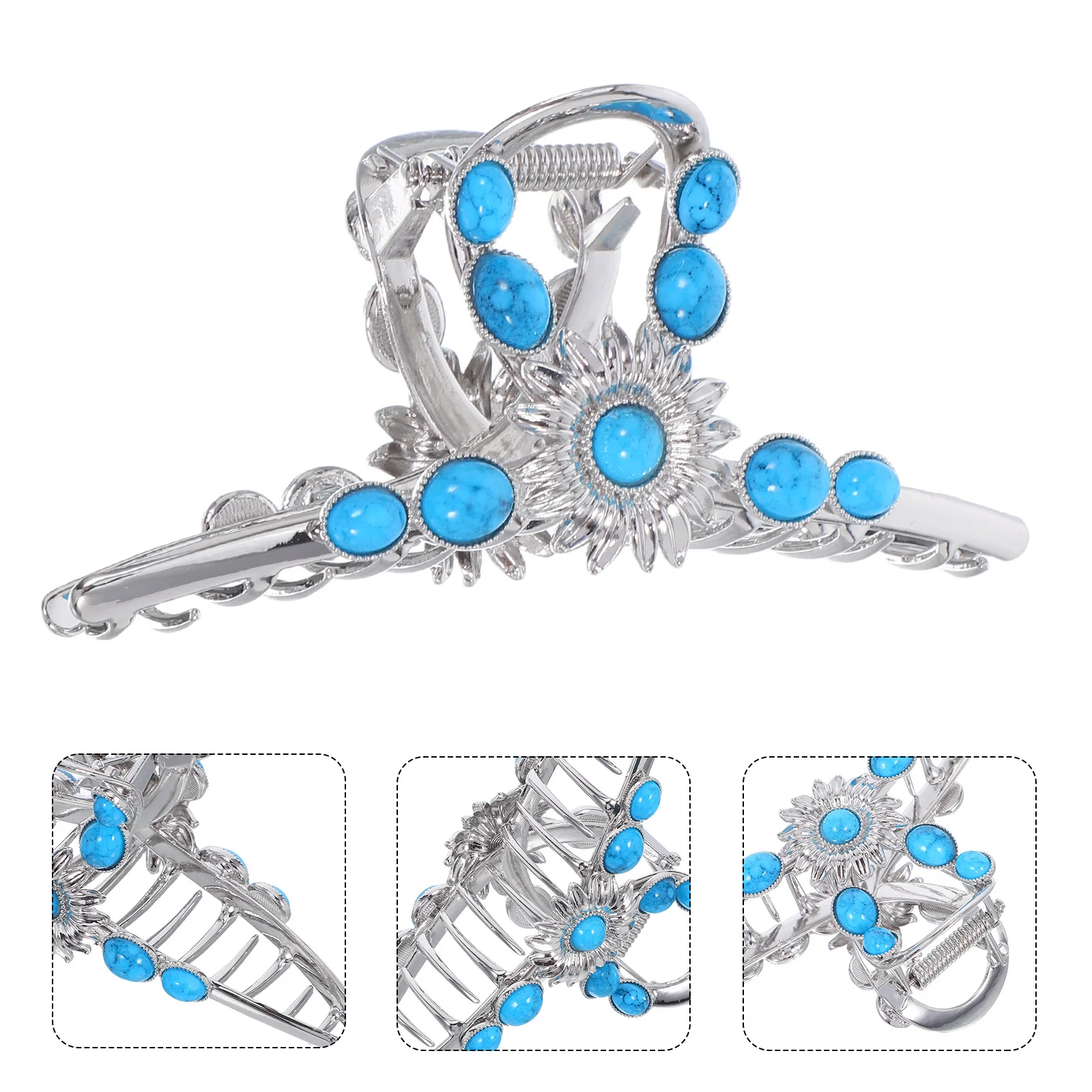 

Large Western Style Metal Hair Claw Clip Durable Alloy Sun Design Clip for Thick Hair Quick Styling Accessories