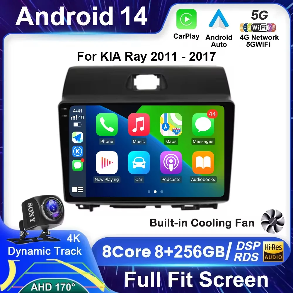 

Android 14 Car Radio For KIA Ray 2011 - 2017 All in One Multimedia Player Car Intelligent System Headunit RDS DSP BT No 2din DVD