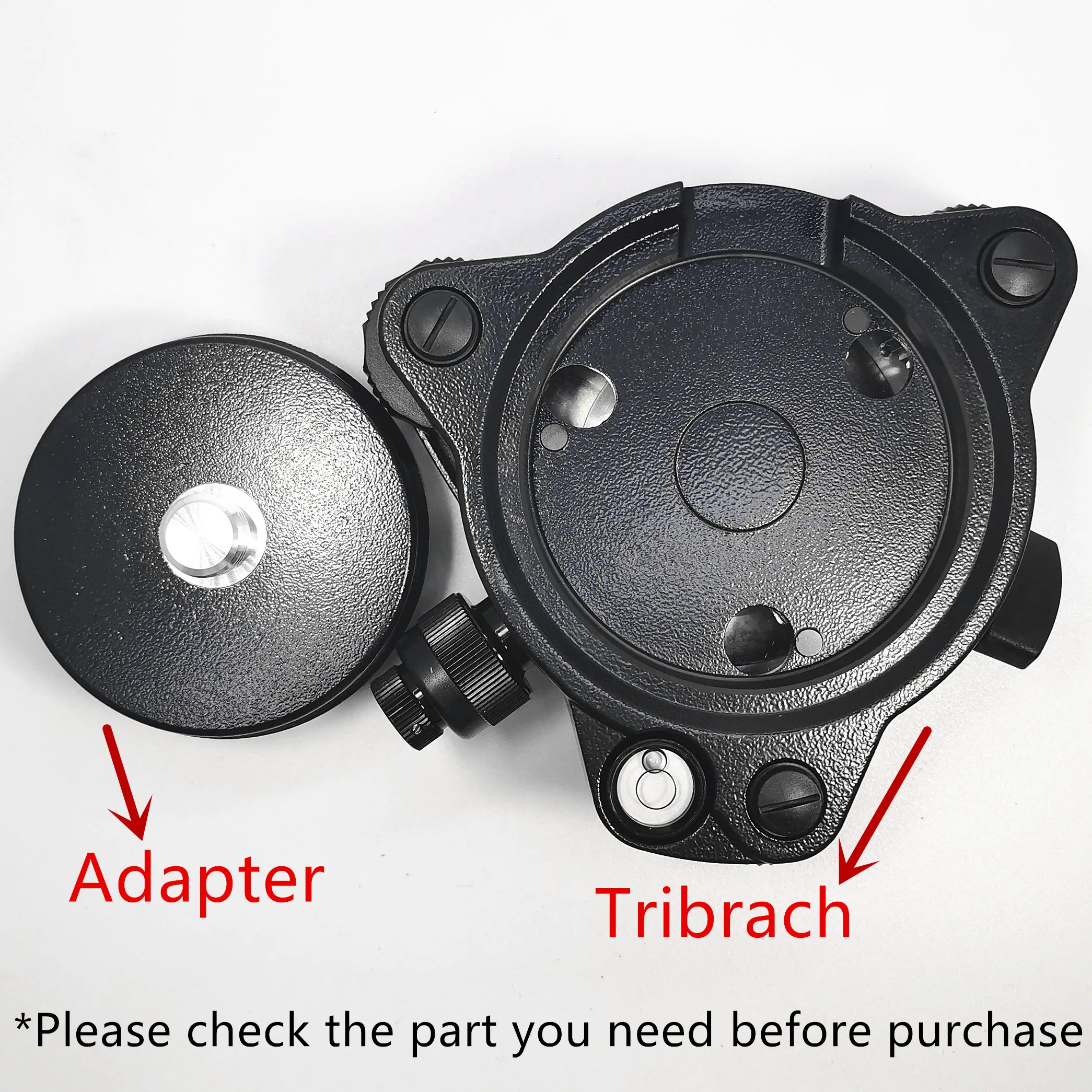 Czarny Tribrach z optycznym pionem i GPS Tribrach Adapter Carrier ze śrubą obrotową 5/8 \