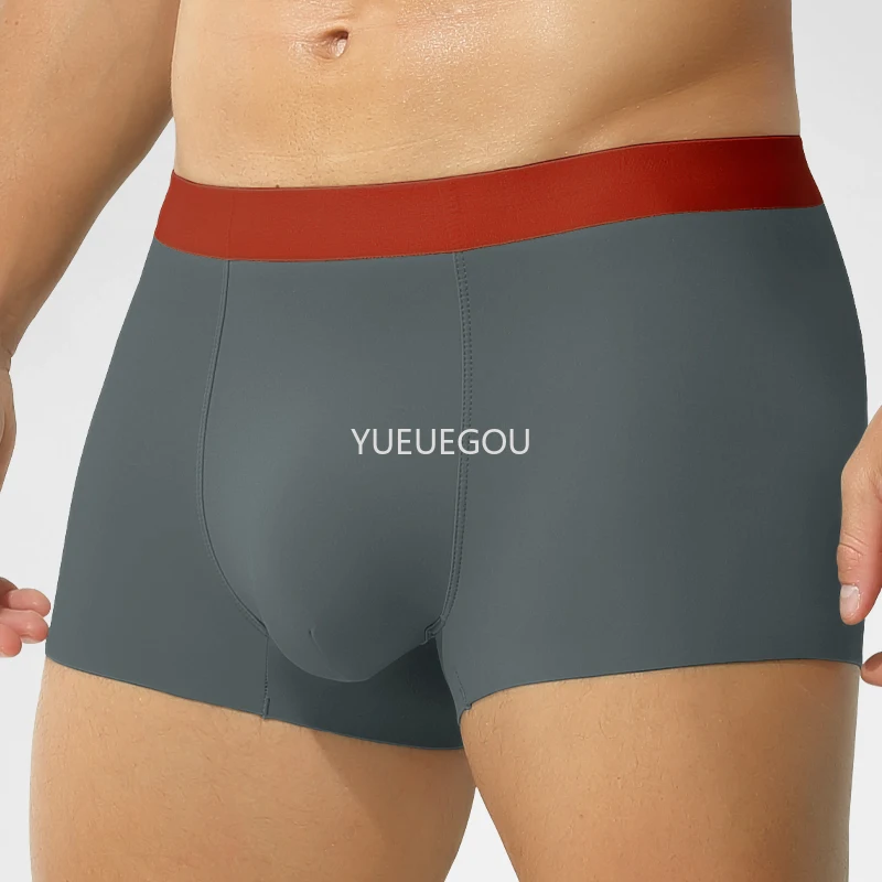 ملابس داخلية حريرية بدون خياطة للرجال، سراويل داخلية بوكسر عالية الجودة على الوجهين، سراويل داخلية مريحة للصيف ورقيقة للأولاد