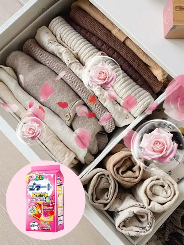48pcs Scented Sachets For Drawers Small Scent Bags For Closets Dresser Drawer Scents Freshener Long Lasting Fresh Scents Sachet view 4