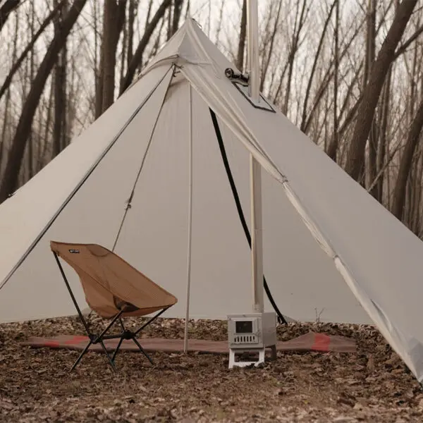 Portátil aquecedor a lenha fogão, fogão de tenda para mochila, camping e caminhadas, queimador de cozinha ao ar livre, ferramentas de liberação