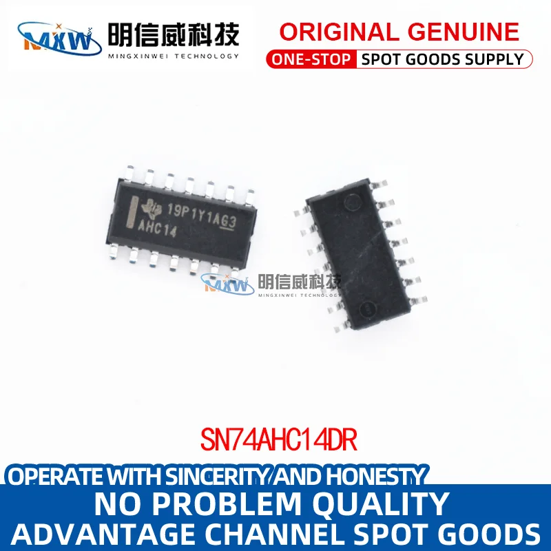 Original and genuine SN74AHC14DR SOIC-14 six way Schmidt trigger inverter chip logic chip