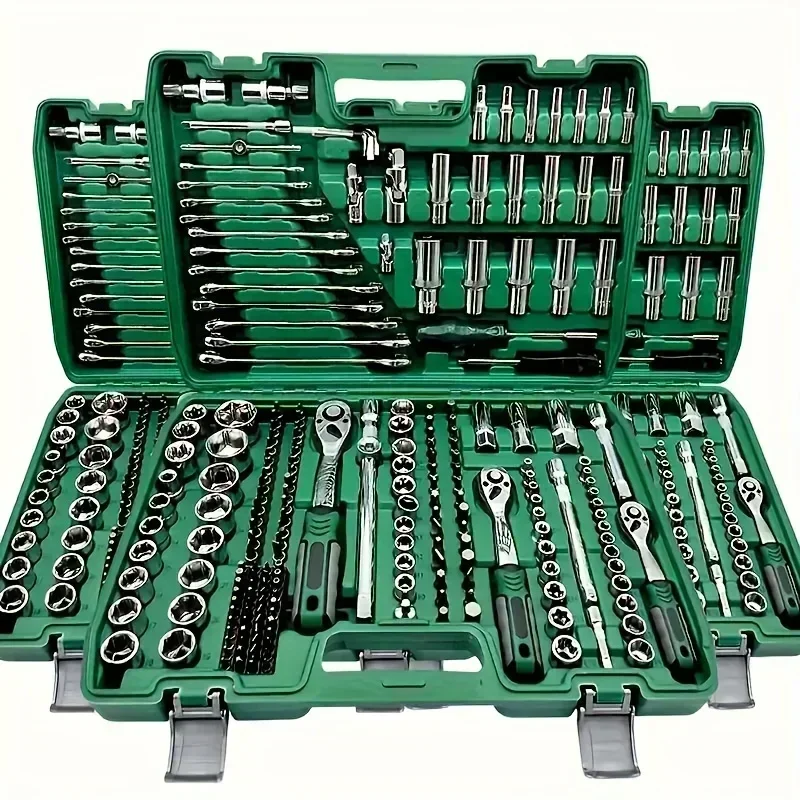 High-end Professional 216 PieceSet,Ratchet Wrench Set,Auto Parts Repair Fast Ratchet Wrench and Other Auto Repair Accessories