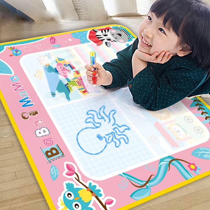 Polymères magiques à dessin à l'eau réutilisables, stylos à colorier, tableau de peinture Montessori, jouets pour enfants, cadeaux, 100x80cm