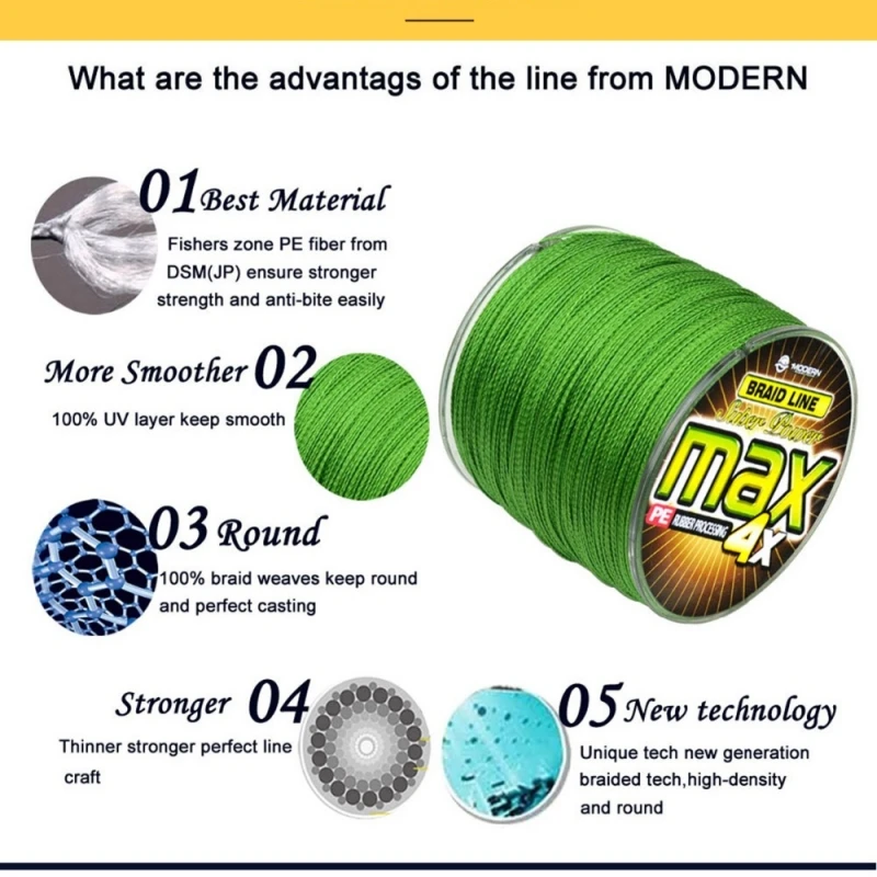 4 Strands Braided Fishing Line Multicolor 300M Super Strong Japan Multifilament PE 8-80LB Saltwater Braided Wires Floating Pesca