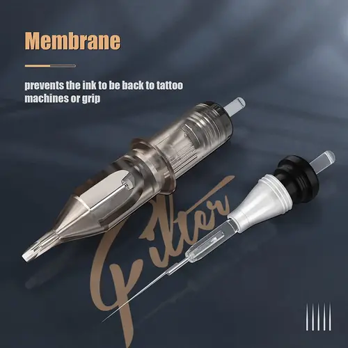 Imagen 2 del producto 50 Uds. Cartucho de filtro EZ agujas de tatuaje mezcladas RL RS RM M1 agujas de cartucho permanente para cartucho rotatorio máquina de tatuaje pluma