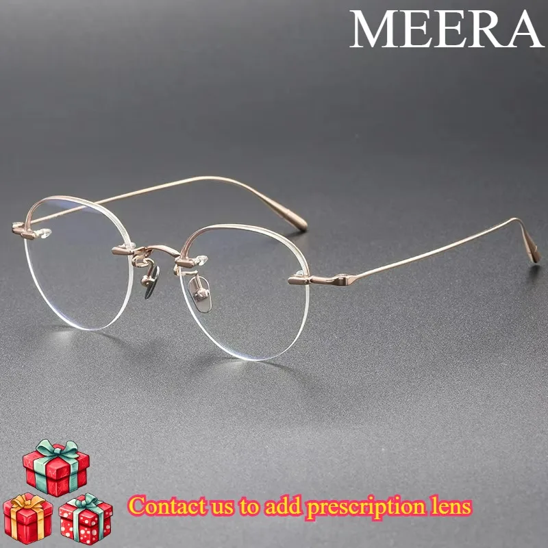 

611 Ultralight Titanium Rimless Beautiful Women Glasses Frame Cat Eye Design Fashion Eyeglass Frames Optical