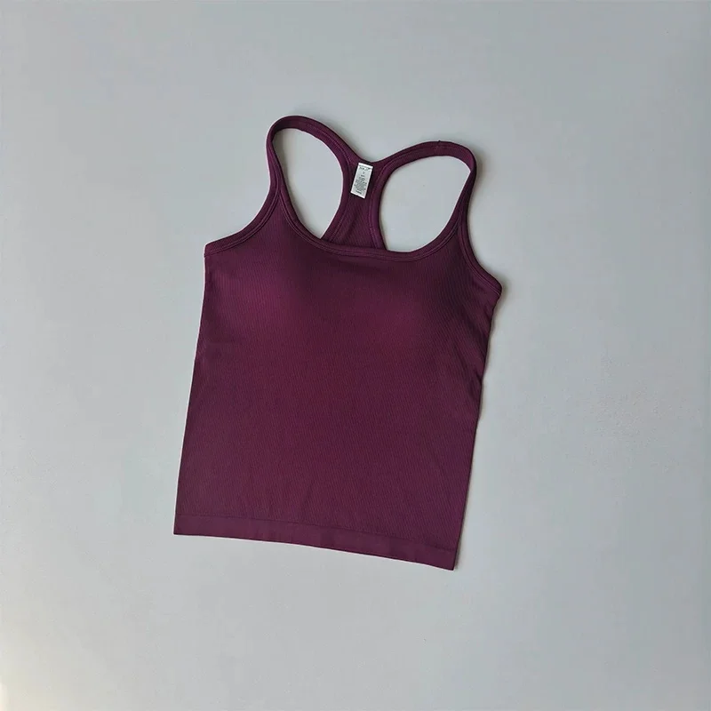 Nahtloser Yoga-BH für Damen in I-Form, stoßdämpfend, mit Brustpolster, schnelltrocknend, dehnbar, ideal für Fitnessstudio und Laufen. – Detail 10