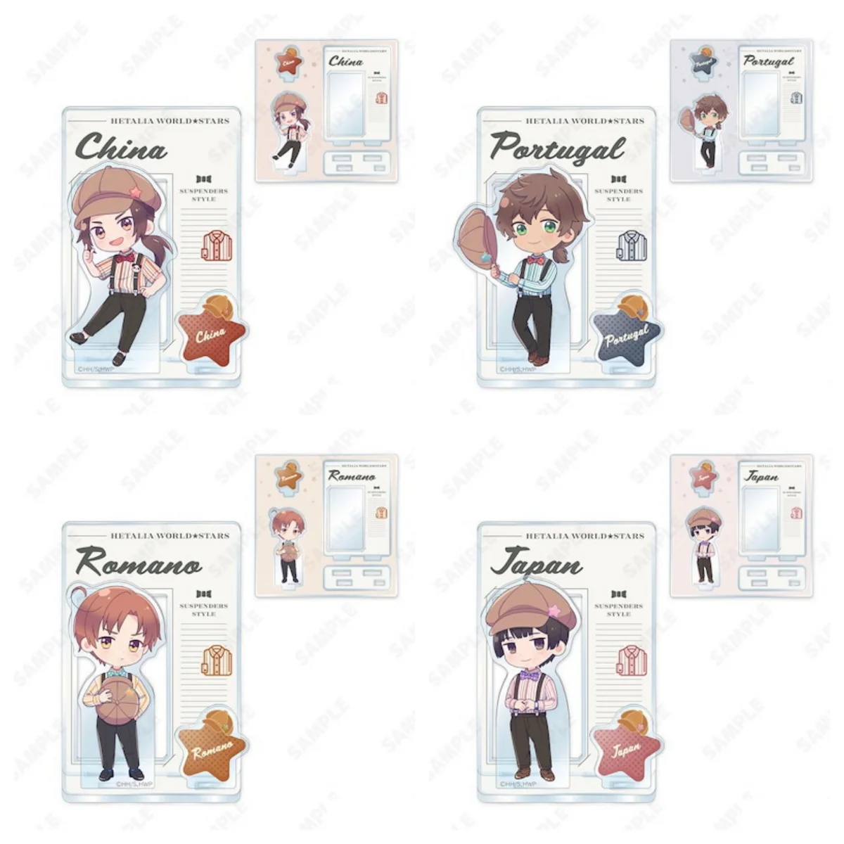 10cmAnime Acrylic Stand Model Hetalia World Stars Bookshelf Decoration Lovely Products High Definition Images As A Gift Keychain