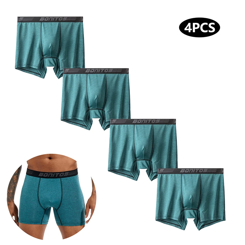 4pcs Men\'s Panties Polyester Boxers For Man Underpants Breathable High Quality Slip Underwear Mens Trunks Shorts Sexy