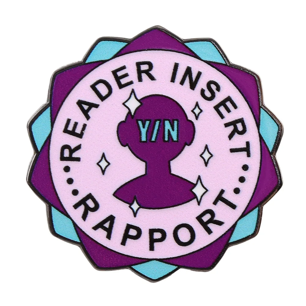 1PC Reader Insert Y/N Enamel Pin, Book Lover Rapport Brooch, Fandom Bookish Jewelry Gift for Readers