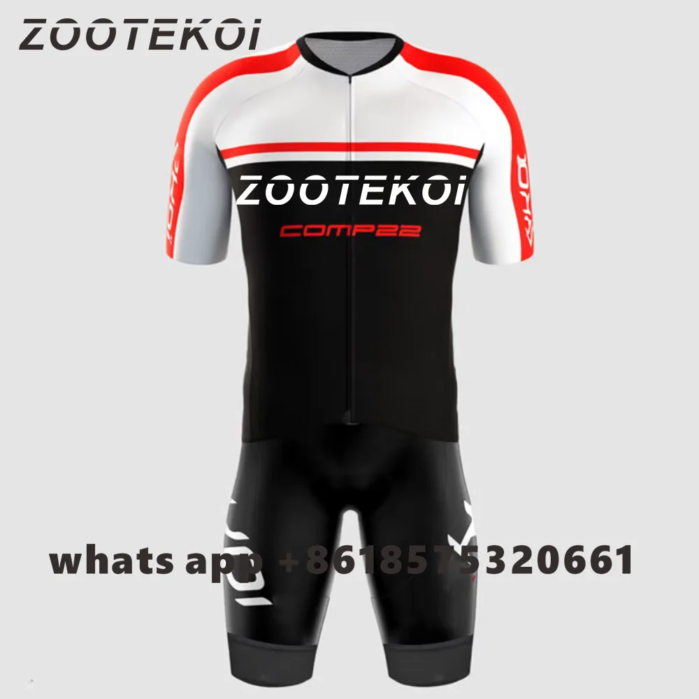 ZOOTEKOI Summer Triathlon Cycling Men Tights Suit Ropa Ciclismo High Quality Bike Running Swimming short sleeve Bodysuit 2022