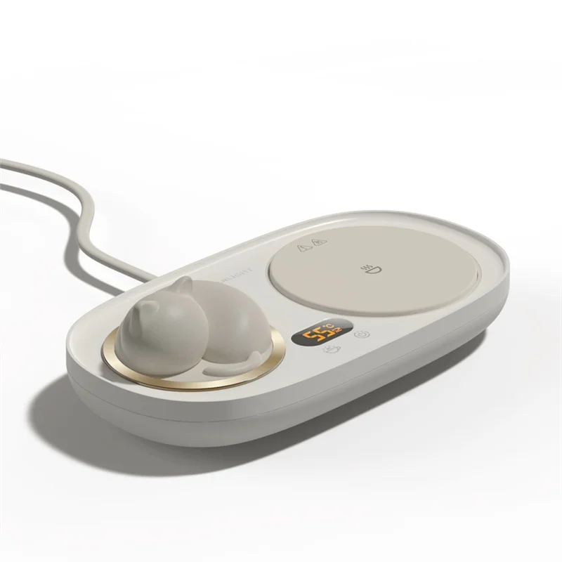 ABGI-Cup سخان كهربائي 3 تروس درجة الحرارة القدح دفئا القهوة الحليب تسخين المياه كوستر حصيرة ضوء الليل